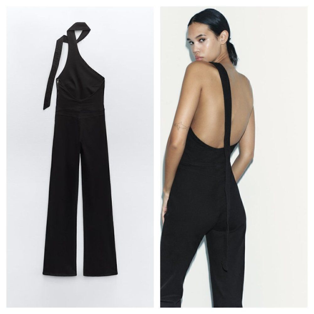 ZARA ASYMMETRIC BLACK JUMPSUIT